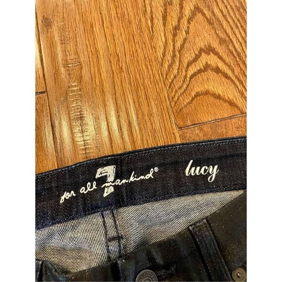 Seven for all mankind Lucy coated leather look jeans size 28 - Picture 4 of 9